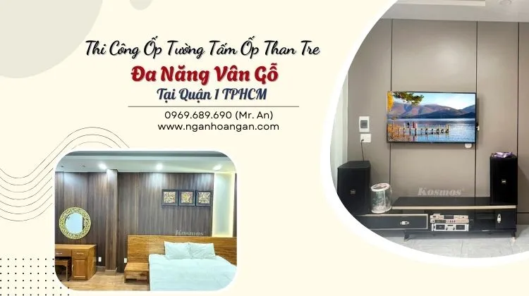 Thi Công Ốp Tường Tấm Ốp Than Tre Đa Năng Vân Gỗ