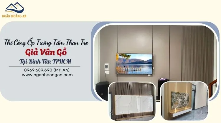 Thi Công Ốp Tường Tấm Than Tre Giả Vân Gỗ