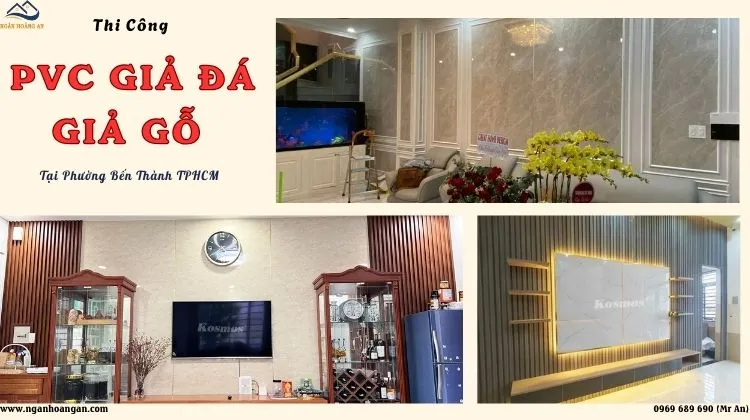 Thi Công Tấm Ốp PVC Giả Đá, Giả Gỗ Tại Phường Bến Thành TPHCM