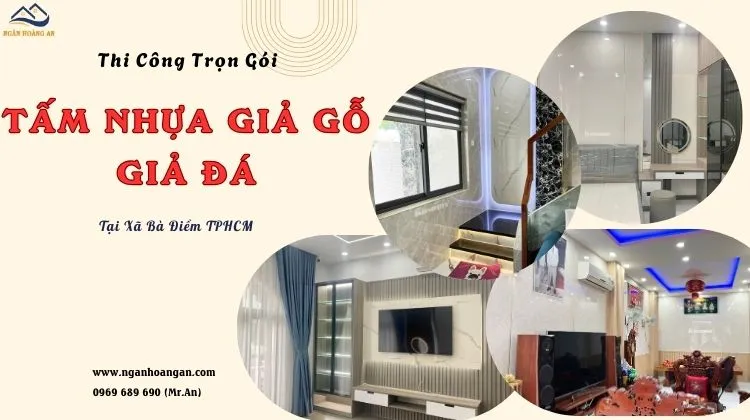Thi Công Tấm Ốp PVC Giả Gỗ -  Giả Đá Trọn Gói Tại Xã Bà Điểm TPHCM