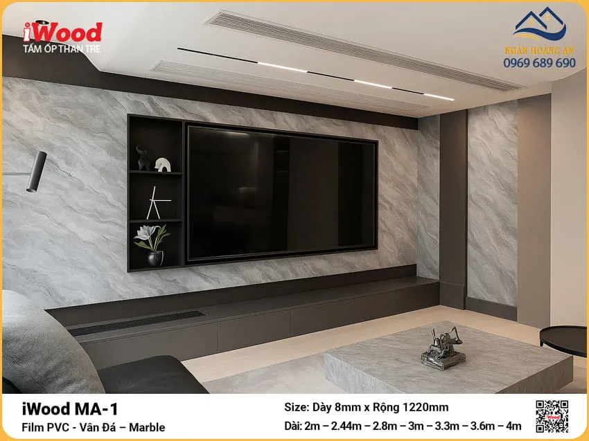 Thi Công Tấm Ốp Than Tre Vân Đá iWood MA-1 Chuyên Nghiệp
