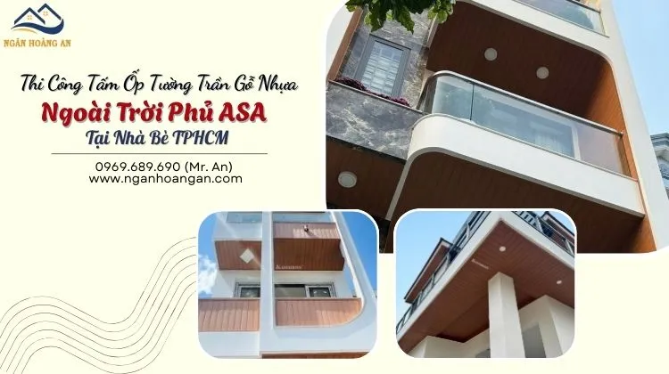 Thi Công Tấm Ốp Tường Trần Gỗ Nhựa Ngoài Trời Phủ ASA 