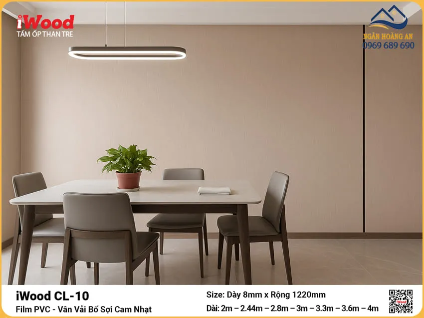 Thi Công Tấm Than Tre iWood CL-10 Vân Vải Bố Uy Tín