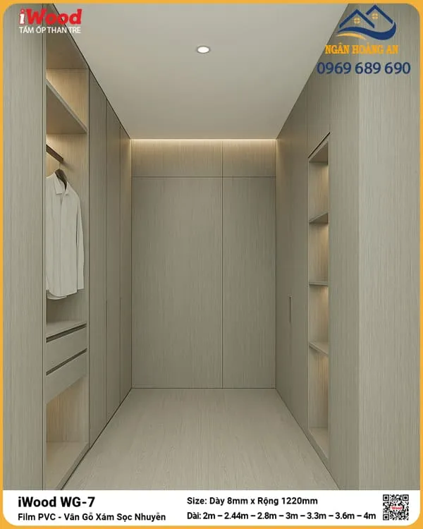Thi Công Tấm Than Tre iWood WG-7 Vân Gỗ Xám Chất Lượng