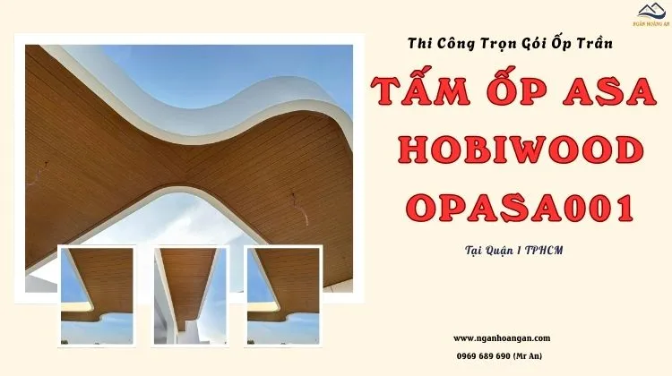 Thi Công Trọn Gói Ốp Trần Tấm Ốp ASA Hobiwood OPASA001 Quận 1 TPHCM