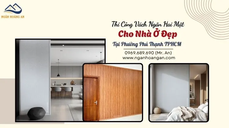 Thi Công Vách Ngăn Hai Mặt Cho Nhà Ở Đẹp Tại Phường Phú Thạnh TPHCM Thi Công Vách Ngăn Hai Mặt Cho Nhà Ở Đẹp Tại Phường Phú Thạnh TPHCM