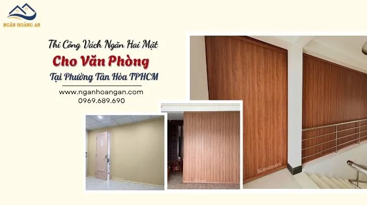 Thi Công Vách Ngăn Hai Mặt Cho Văn Phòng Tại Phường Tân Hòa TPHCM