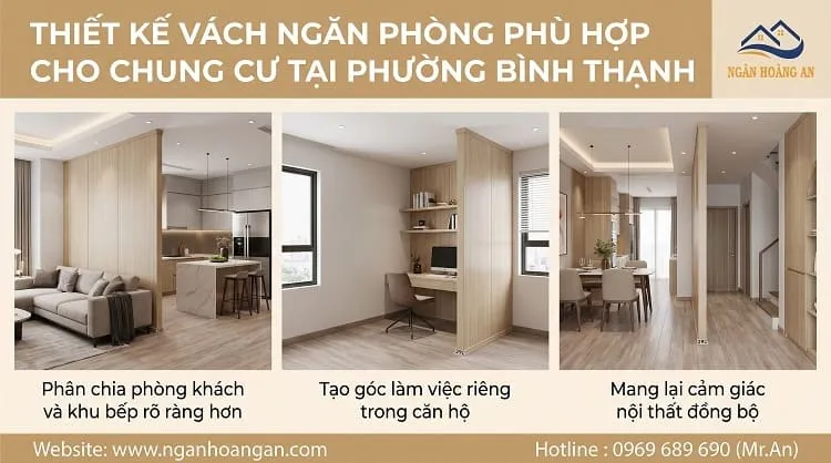 Thiết Kế Vách Ngăn Phòng Phù Hợp Cho Chung Cư Tại Phường Bình Thạnh Thiết Kế Vách Ngăn Phòng Phù Hợp Cho Chung Cư Tại Phường Bình Thạnh