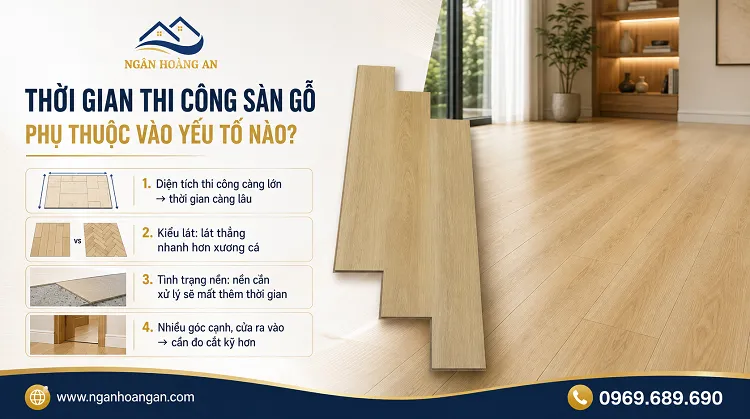 Thời Gian Thi Công Sàn Gỗ Phụ Thuộc Vào Yếu Tố Nào?