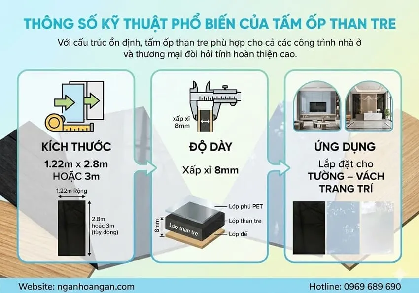 Thông Số Kỹ Thuật Phổ Biến Của Tấm Ốp Than Tre
