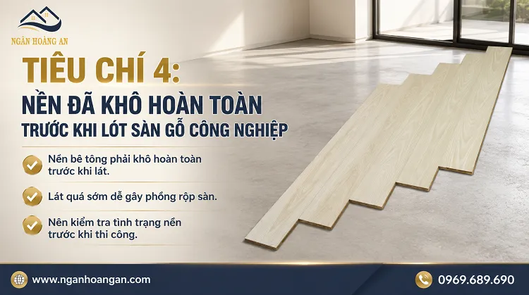Nền Đã Khô Hoàn Toàn Trước Khi Lót Sàn Gỗ Công Nghiệp Nền Đã Khô Hoàn Toàn Trước Khi Lót Sàn Gỗ Công Nghiệp