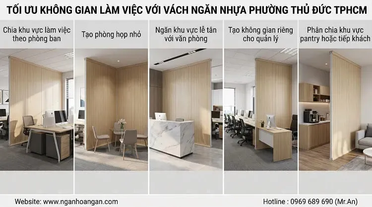 Tối Ưu Không Gian Làm Việc Với Vách Ngăn Nhựa Phường Thủ Đức TPHCM