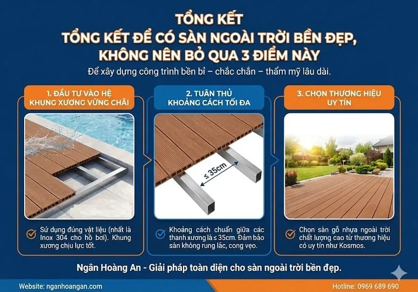 Tổng Kết Để Có Sàn Ngoài Trời Bền Đẹp, Không Nên Bỏ Qua 3 Điểm Này