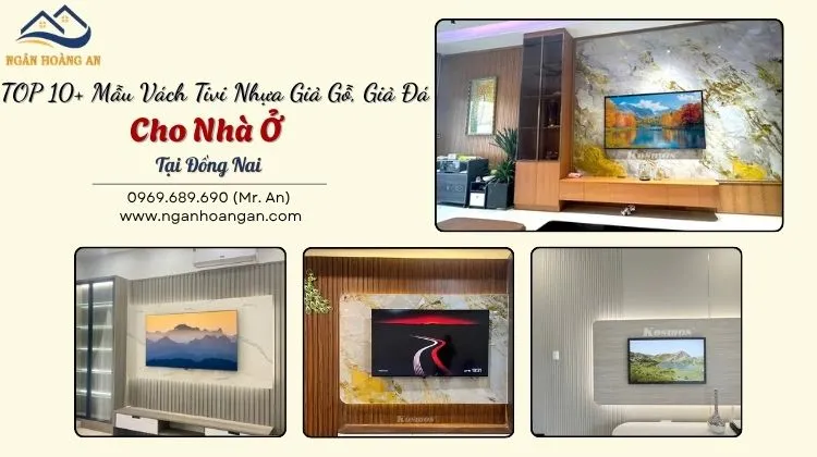 TOP 10+ Mẫu Vách Tivi Nhựa Giả Gỗ, Giả Đá Cho Nhà Ở Tại Đồng Nai