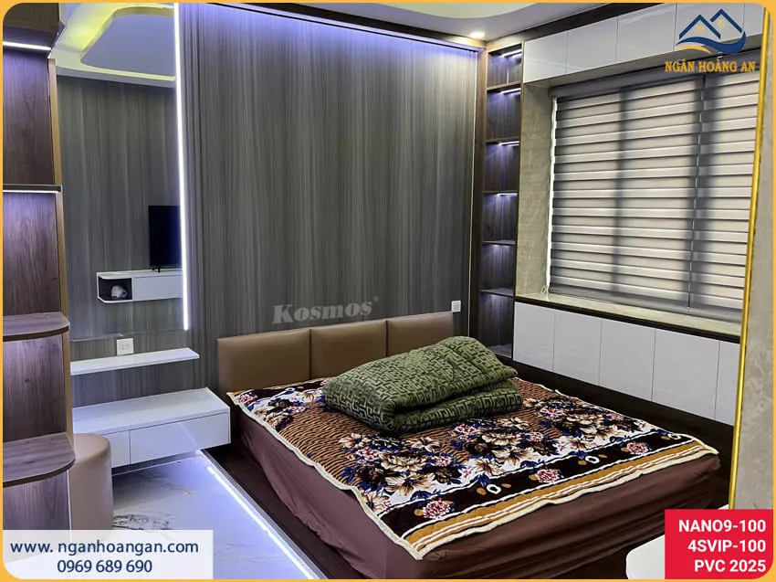 Trang Trí Không Gian Phòng Ngủ Sang Trọng Bằng Tấm Lam Sóng