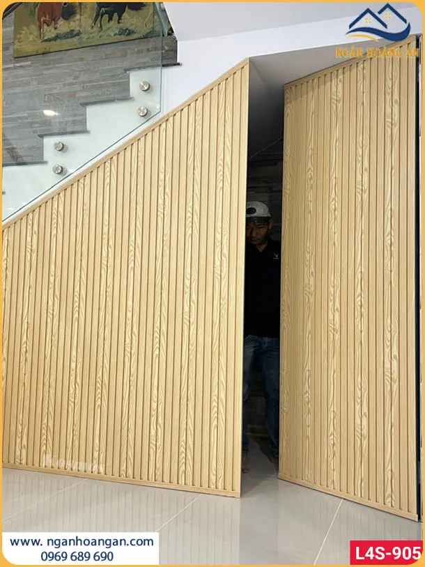 Trang Trí Nhà Sang Trọng Nhờ Ốp Tường Lam Sóng Nhựa Giả Gỗ