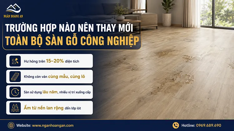 Trường Hợp Nào Nên Thay Mới Toàn Bộ Sàn Gỗ Công Nghiệp