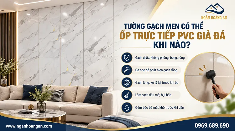 Tường Gạch Men Có Thể Ốp Trực Tiếp PVC Giả Đá Khi Nào? Tường Gạch Men Có Thể Ốp Trực Tiếp PVC Giả Đá Khi Nào?