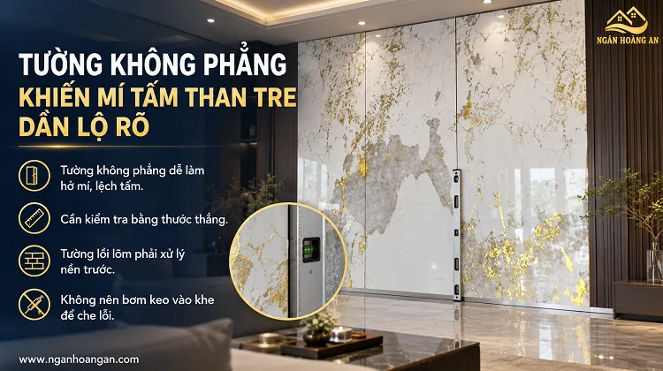 Tường Không Phẳng Khiến Mí Tấm Than Tre Dần Lộ Rõ