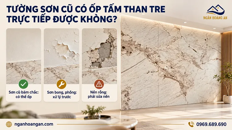 Tường Sơn Cũ Có Ốp Tấm Than Tre Trực Tiếp Được Không? Tường Sơn Cũ Có Ốp Tấm Than Tre Trực Tiếp Được Không?