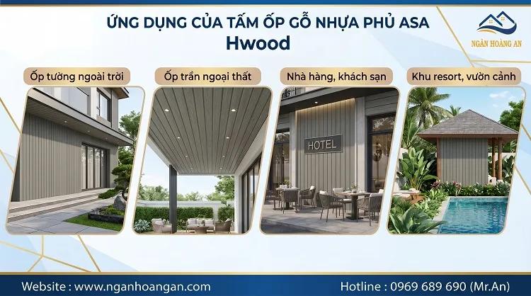 Ứng Dụng Của Tấm Ốp Gỗ Nhựa Phủ ASA Hwood HW120W12ASA