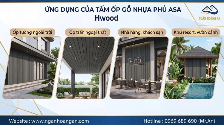 Ứng Dụng Của Tấm Ốp Gỗ Nhựa Phủ ASA Hwood HW123W16ASA