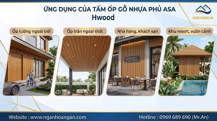 Ứng Dụng Của Tấm Ốp Gỗ Nhựa Phủ ASA Hwood HW123W16ASA