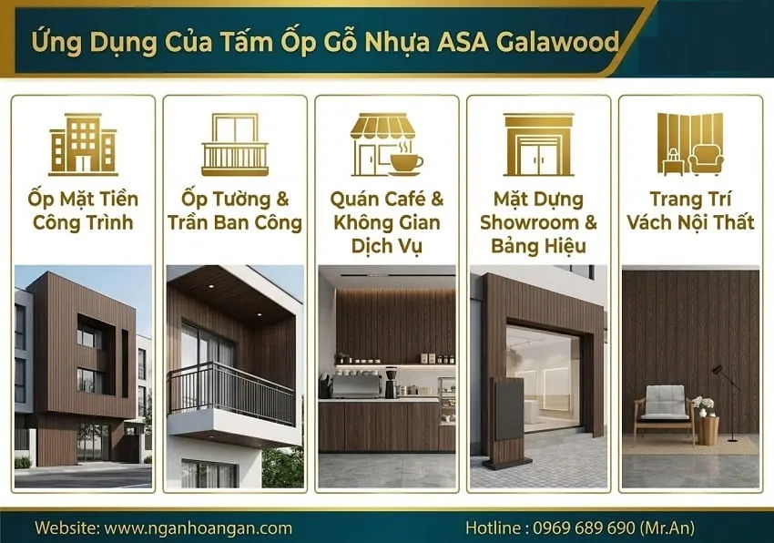 Ứng Dụng Của Tấm Ốp Gỗ Nhựa Ngoài Trời Phủ ASA Galawood Ứng Dụng Của Tấm Ốp Gỗ Nhựa Ngoài Trời Phủ ASA Galawood