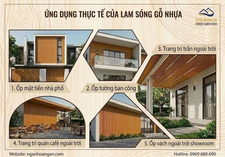 Ứng Dụng Tấm Ốp Lam Sóng 2 Lớp Polymer Hwood
