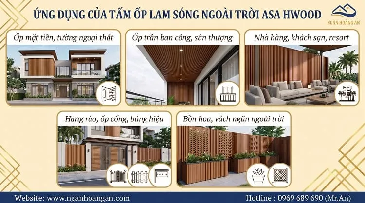 Ứng Dụng Của Tấm Ốp Lam Sóng Ngoài Trời ASA HW215W23ASA