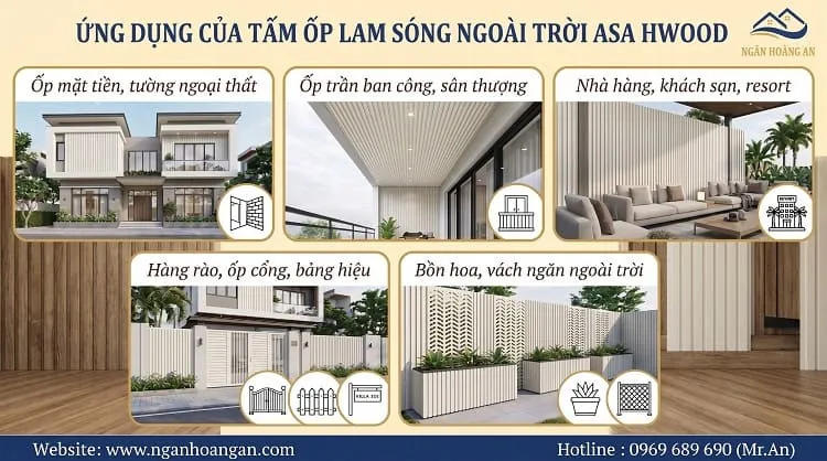 Ứng Dụng Của Tấm Ốp Lam Sóng Ngoài Trời ASA HW215W23ASA