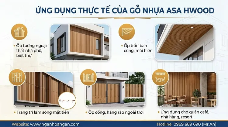ỨNG DỤNG THỰC TẾ CỦA GỖ NHỰA ASA HWOOD