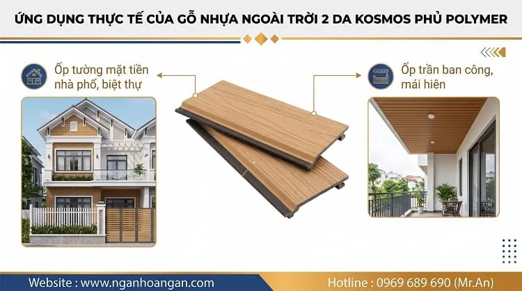 ỨNG DỤNG THỰC TẾ CỦA GỖ NHỰA NGOÀI TRỜI 2 DA KOSMOS PHỦ POLYMER