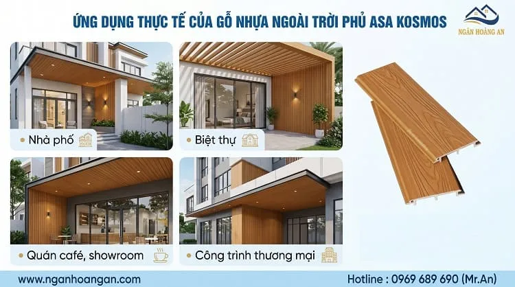 ỨNG DỤNG THỰC TẾ CỦA GỖ NHỰA NGOÀI TRỜI PHỦ ASA KOSMOS