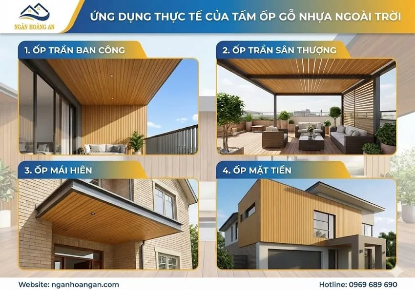 Ứng Dụng Thực Tế Của Tấm Ốp Gỗ Nhựa Ngoài Trời