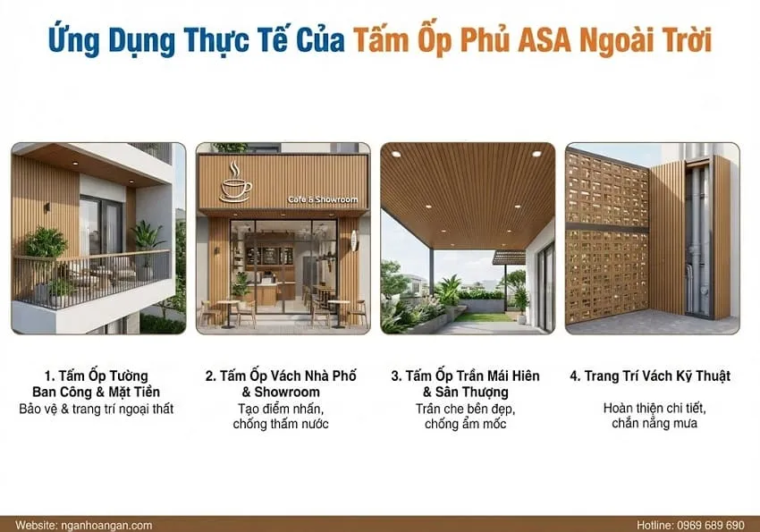 Ứng Dụng Thực Tế Của Tấm Ốp Phủ ASA Ngoài Trời