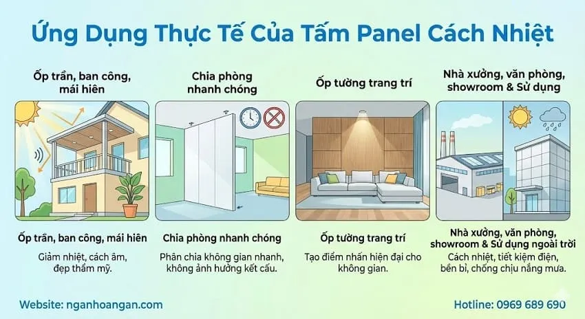 Ứng Dụng Thực Tế Của Tấm Panel Cách Nhiệt