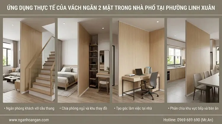 Ứng Dụng Thực Tế Của Vách Ngăn 2 Mặt Trong Nhà Phố Tại Phường Linh Xuân