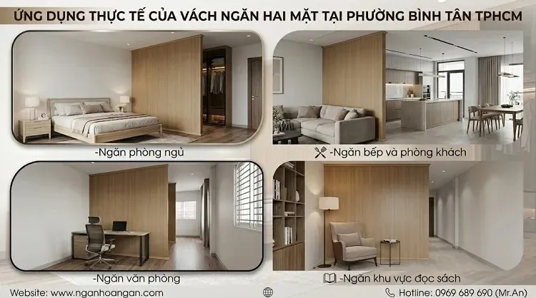 Ứng Dụng Thực Tế Của Vách Ngăn Hai Mặt Tại Phường Bình Tân TPHCM