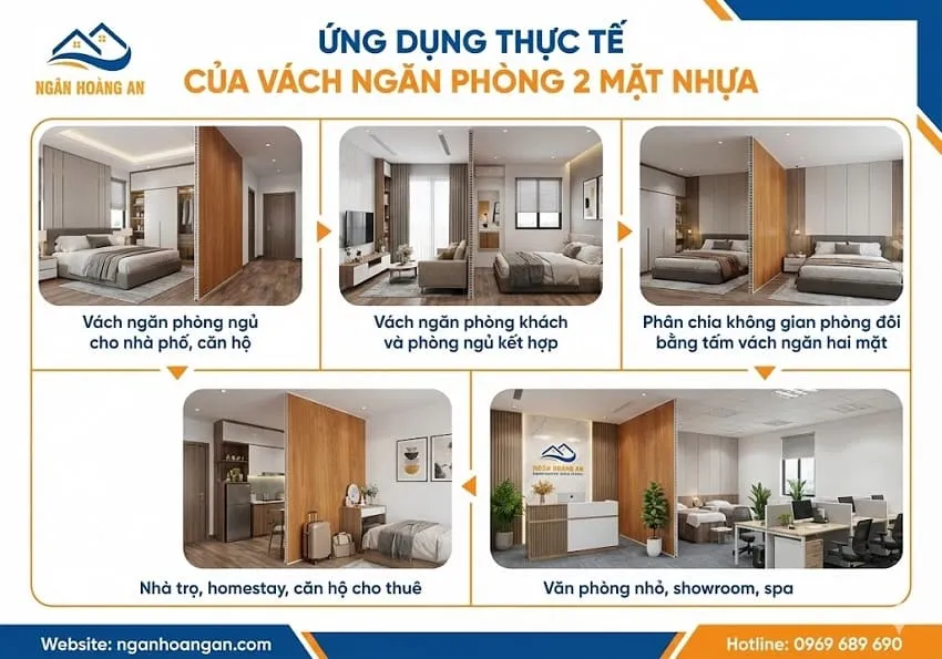 Ứng Dụng Thực Tế Của Vách Ngăn Phòng 2 Mặt Nhựa