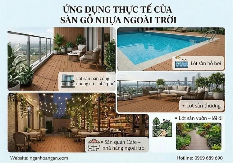 Ứng Dụng Thực Tế Sàn Gỗ Ngoài Trời Hwood HW40E25 Copper Brown