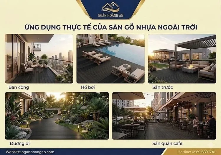Ứng Dụng Thực Tế Sàn Gỗ Nhựa Ngoài Trời Hwood HW145K25 Black Ứng Dụng Thực Tế Sàn Gỗ Nhựa Ngoài Trời Hwood HW145K25 Black