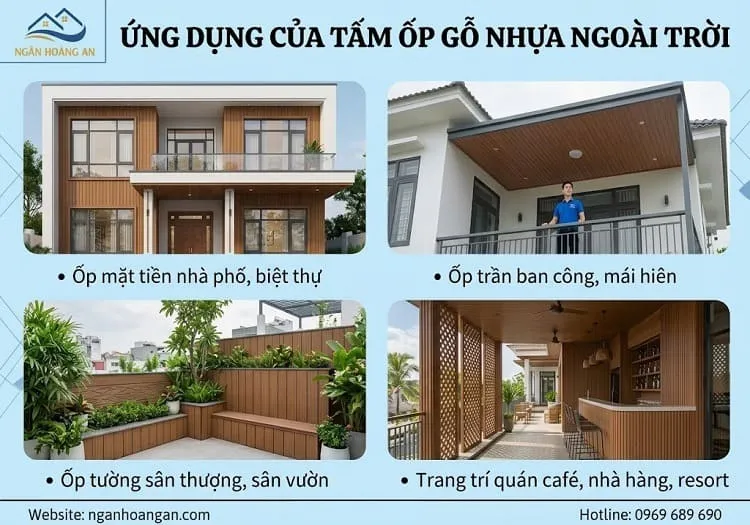 Ứng Dụng Thực Tế Tấm Ốp Gỗ Nhựa Ngoài Trời Hwood