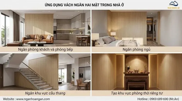 Ứng Dụng Vách Ngăn Hai Mặt Trong Nhà Ở Tại Phường Bình Quới TPHCM