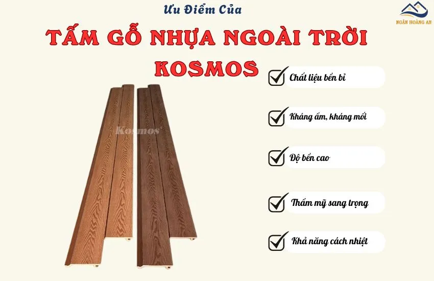Lý Do Nên Chọn Tấm Ốp Trần Gỗ Nhựa Ngoài Trời Kosmos