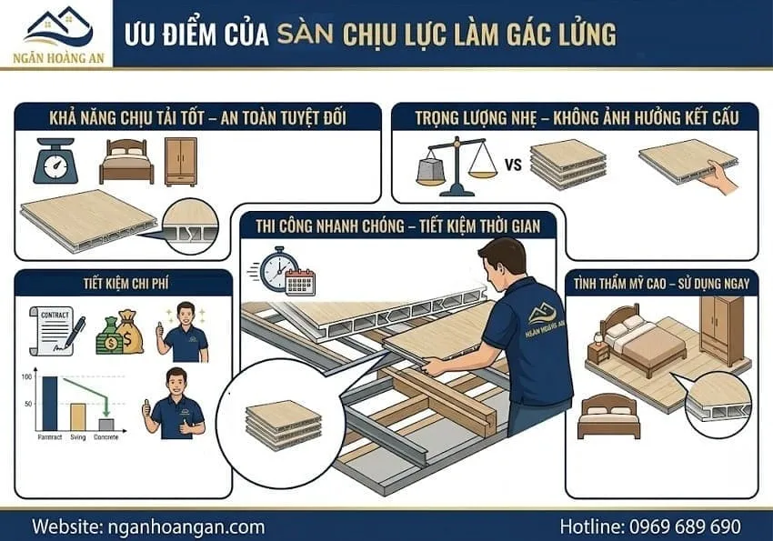 Ưu Điểm Của Sàn Nhựa Chịu Lực Làm Gác Lửng