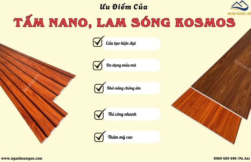 Các Lý Do Nên Chọn Tấm Nhựa Nano, Lam Sóng Giả Gỗ Kosmos