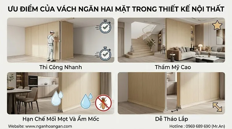 Ưu Điểm Của Vách Ngăn Hai Mặt Trong Thiết Kế Nội Thất Ưu Điểm Của Vách Ngăn Hai Mặt Trong Thiết Kế Nội Thất