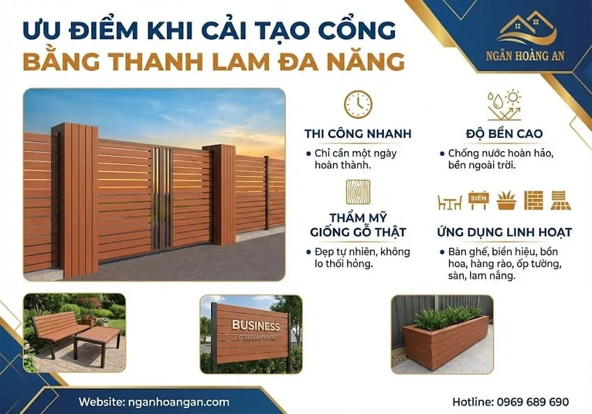 Ưu Điểm Khi Cải Tạo Cổng Bằng Thanh Lam Đa Năng