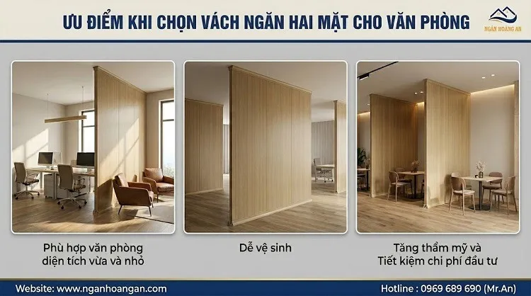 Ưu Điểm Khi Chọn Vách Ngăn Hai Mặt Cho Văn Phòng 